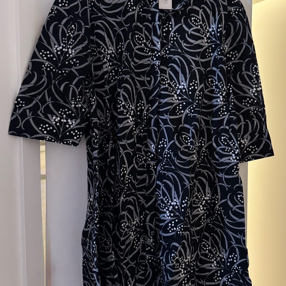 COPY - Zuri Kenya Black and White Floral Dress